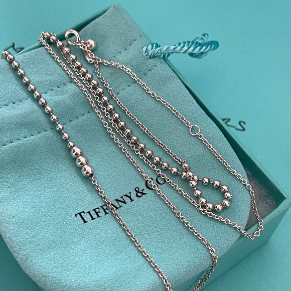Tiffany & Co. Silver Mix BeadNecklace‎ - Picture 1 of 10